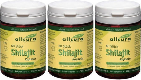 allcura Shilajit Kapseln mit Vitamin B12 60 Kapseln – Bild 1 von 3