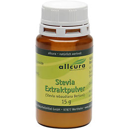 Allcura Stevia Extraktpulver zuckerfrei pflanzlicher Ursprung 15 g – Bild 1 von 5