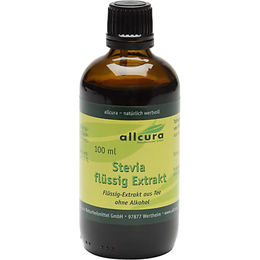 allcura Stevia flüssige Tafelsüße Tropfen vegan und alkoholfrei 100 ml – Bild 1 von 4