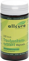 allcura Traubenkernextrakt Kapseln 600 mg 100 Stück – Bild 1 von 3