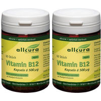 Produktbild von allcura Vitamin B12 Kapseln vegan vegetarisch laktosefrei glutenfrei 120 Stück