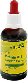 allcura Vitamin B12 Tropfen 200 µg 50 ml vegan vegetarisch – Bild 1 von 4