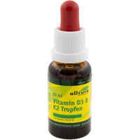 Produktbild von Allcura Vitamin D3 & K2 Tropfen 1000 IE/20 µg 20 ml