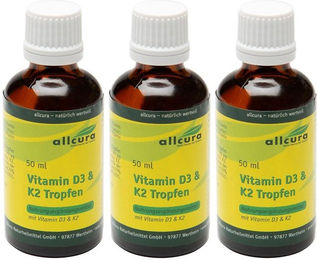allcura Vitamin D3 + K2 Tropfen mit 1000 IE – Bild 1 von 2