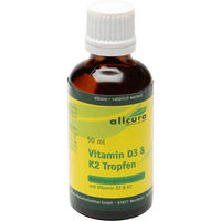 Produktbild von Allcura Vitamin D3 und K2 Tropfen 1000 IE und 20 µg pro Tropfen 50 ml