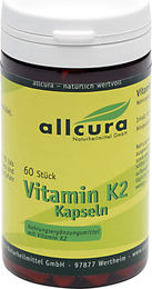 allcura Vitamin K2 MK-7 Kapseln vegan laktosefrei 60 Stück – Bild 1 von 1