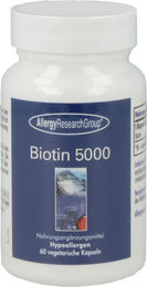 Allergy Research Group Biotin 5000 vegetarische Kapseln, 60 Stück, laktosefrei und glutenfrei – Bild 1 von 4