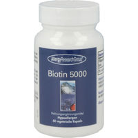 Produktbild von Allergy Research Group Biotin 5000 vegetarische Kapseln, 60 Stück, laktosefrei und glutenfrei