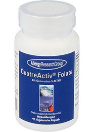 Allergy Research Group QuatreActive Folate 5-MTHF Folsäure Vegan Vegetarisch Laktosefrei Glutenfrei 90 Kapseln – Bild 1 von 3