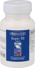 Allergy Research Group Super D3 Vitamin D3 2000 I.E. Kapseln 60 Stück glutenfrei – Bild 1 von 2