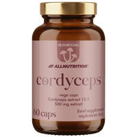 Produktbild von Allnutrition Cordyceps Kapseln mit Extrakt aus dem Chinesischen Raupenpilz vegan 60 Kapseln