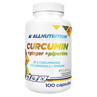 Produktbild von Allnutrition Kurkuma Ingwer Piperin Kapseln mit Extrakt pflanzlicher Ursprung 100 Kapseln
