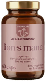 Allnutrition Lion's Mane Mushroom Extrakt Hericium erinaceus Vegan 60 Kapseln – Bild 1 von 2