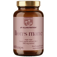 Produktbild von Allnutrition Lion's Mane Mushroom Extrakt Hericium erinaceus Vegan 60 Kapseln