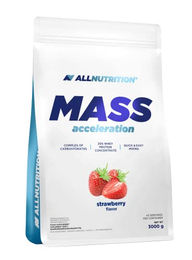 Allnutrition Mass Acceleration Gainer Kohlenhydrat- und Protein Pulver Erdbeere glutenfrei 3000g – Bild 1 von 4