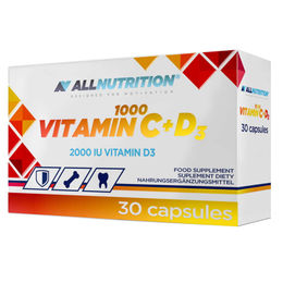 Allnutrition Vitamin C 1000 mg und D3 Kapseln für Sportler 30 Stück – Bild 1 von 1