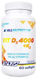 Allnutrition Vitamin D3 4000 und K2 Kapseln 60 Stück – Bild 1 von 1