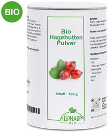 Allpharm Bio Hagebutten Pulver vegan 500 g – Bild 1 von 1