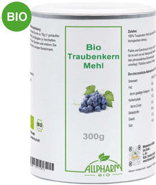 Allpharm Bio Traubenkernmehl Pulver Vegan 300 g – Bild 1 von 1