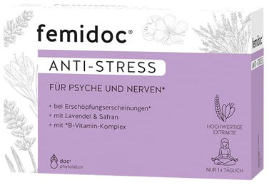 ALLPHARM femidoc Anti-Stress Kapseln vegan glutenfrei laktosefrei 30 Stück – Bild 1 von 2