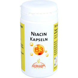 Allpharm Niacin Kapseln für Senioren sowie Schwangere und Stillende 70 Stück – Bild 1 von 1