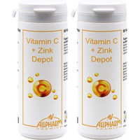 Produktbild von Allpharm Premium Vitamin C und Zink Depot Kapseln mit Ascorbinsäure und Zinkgluconat 180 Kapseln