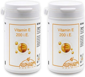 ALLPHARM Vitamin E Premium 200 I.E. Kapseln 120 Stück glutenfrei und laktosefrei – Bild 1 von 1