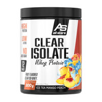 Produktbild von AllStars Clear Isolat Whey Protein Pulver Ice Tea Mango Peach 300g