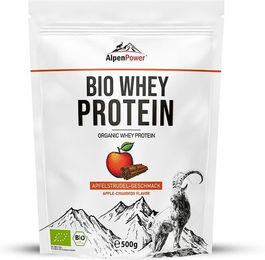 AlpenPower Bio Whey Protein Konzentrat Apfelstrudel Pulver ohne Zusatzstoffe – Bild 1 von 1