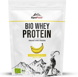 AlpenPower Bio Whey Protein Konzentrat Banane Pulver ohne Zusatzstoffe – Bild 1 von 1