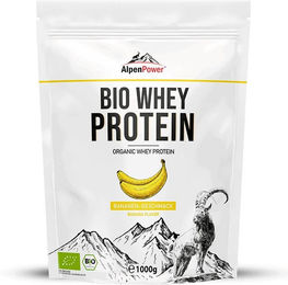 AlpenPower Bio Whey Protein Konzentrat Banane Pulver ohne Zusatzstoffe – Bild 1 von 1