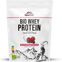 AlpenPower Bio Whey Protein Konzentrat Beeren-Mix Pulver ohne Zusatzstoffe – Bild 1 von 1