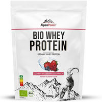 Produktbild von AlpenPower Bio Whey Protein Konzentrat Beeren-Mix Pulver ohne Zusatzstoffe