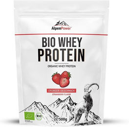 AlpenPower Bio Whey Protein Konzentrat Erdbeere Pulver ohne Zusatzstoffe – Bild 1 von 1