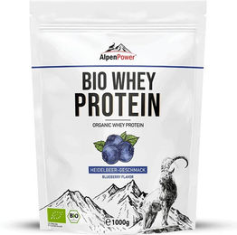 AlpenPower Bio Whey Protein Konzentrat Heidelbeere Pulver ohne Zusatzstoffe – Bild 1 von 1
