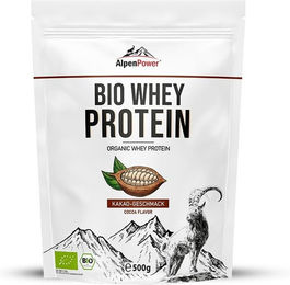 AlpenPower Bio Whey Protein Konzentrat Kakao Pulver 500 g ohne Zusatzstoffe – Bild 1 von 1