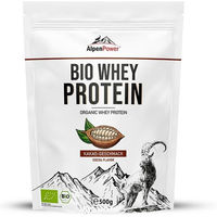 Produktbild von AlpenPower Bio Whey Protein Konzentrat Kakao Pulver 500 g ohne Zusatzstoffe