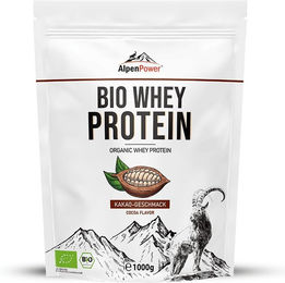 AlpenPower Bio Whey Protein Konzentrat Schokolade Pulver ohne Zusatzstoffe – Bild 1 von 1