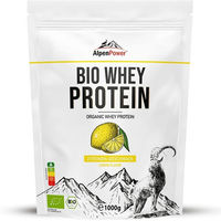 Produktbild von AlpenPower Bio Whey Protein Konzentrat Zitrone Pulver ohne Zusatzstoffe
