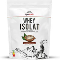 Produktbild von AlpenPower Native Whey Isolat Protein Pulver Schokolade
