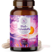 Produktbild von Alpha Foods Blutnährstoffe Kapseln mit Eisen, Vitamin B6, Vitamin B12, Folate und Vitamin C vegan