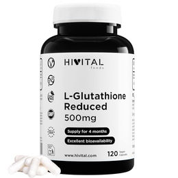 Alpha Foods Glutathion 500 mg 98% reduziert, 120 vegane Kapseln, glutenfrei, laktosefrei und zuckerfrei – Bild 1 von 2
