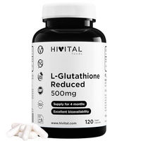 Produktbild von Alpha Foods Glutathion 500 mg 98% reduziert, 120 vegane Kapseln, glutenfrei, laktosefrei und zuckerfrei