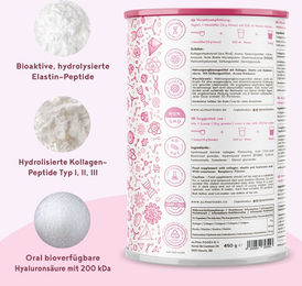 ALPHA FOODS Kollagen Elastin und Hyaluronsäure mit Himbeere als Pulver – Bild 1 von 1