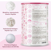 Produktbild von ALPHA FOODS Kollagen Elastin und Hyaluronsäure mit Himbeere als Pulver