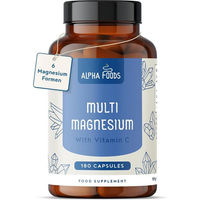 Produktbild von Alpha Foods Multi-Magnesium Komplex Kapseln vegan 180 Stück