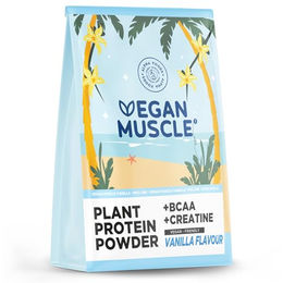 Alpha Foods Vegan Muscle Protein Vanille mit Creatin und BCAA Pulver 600g – Bild 1 von 4