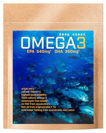 ALPHAPOWER FOOD Omega 3 Fischöl Kapseln hochdosiert mit EPA und DHA plus Vitamin E – Bild 1 von 2