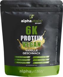 Alphavitalis 6k Mehrkomponenten Proteinpulver vegan Vanille zuckerfrei laktosefrei – Bild 1 von 3