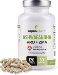 Alphavitalis Ashwagandha KSM66 und ZMA Kapseln – Bild 1 von 3